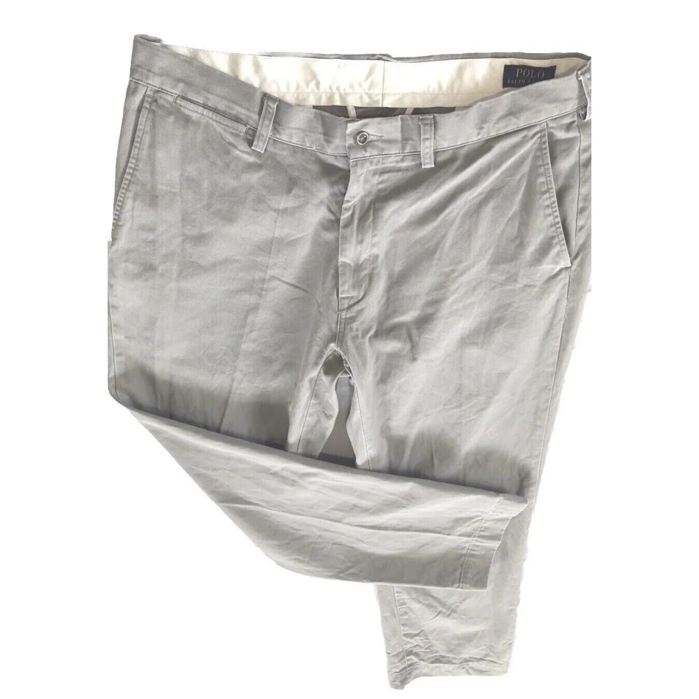 Polo Ralph Lauren Men's Chino Classic Fit Pants 36 Inseam 27 gray‎ Cotton